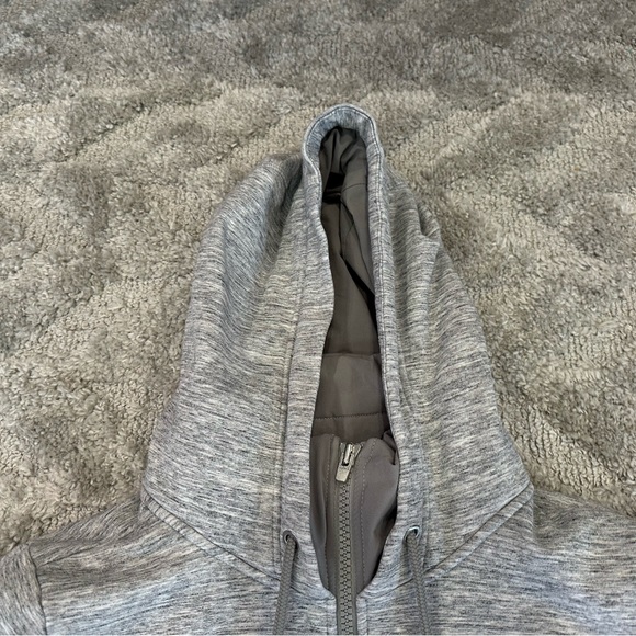 Athleta Victory Primaloft Light Gray Full Zip Jacket Large L - Picture 2 of 8